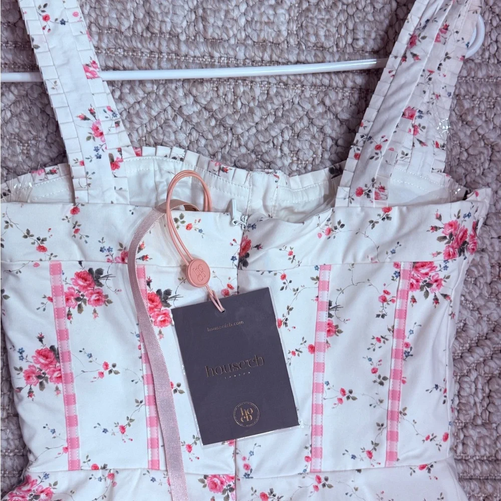 House of CB . Size S. Marianella Floral Fit & Flare Cocktail Minidress - Picture 6 of 8